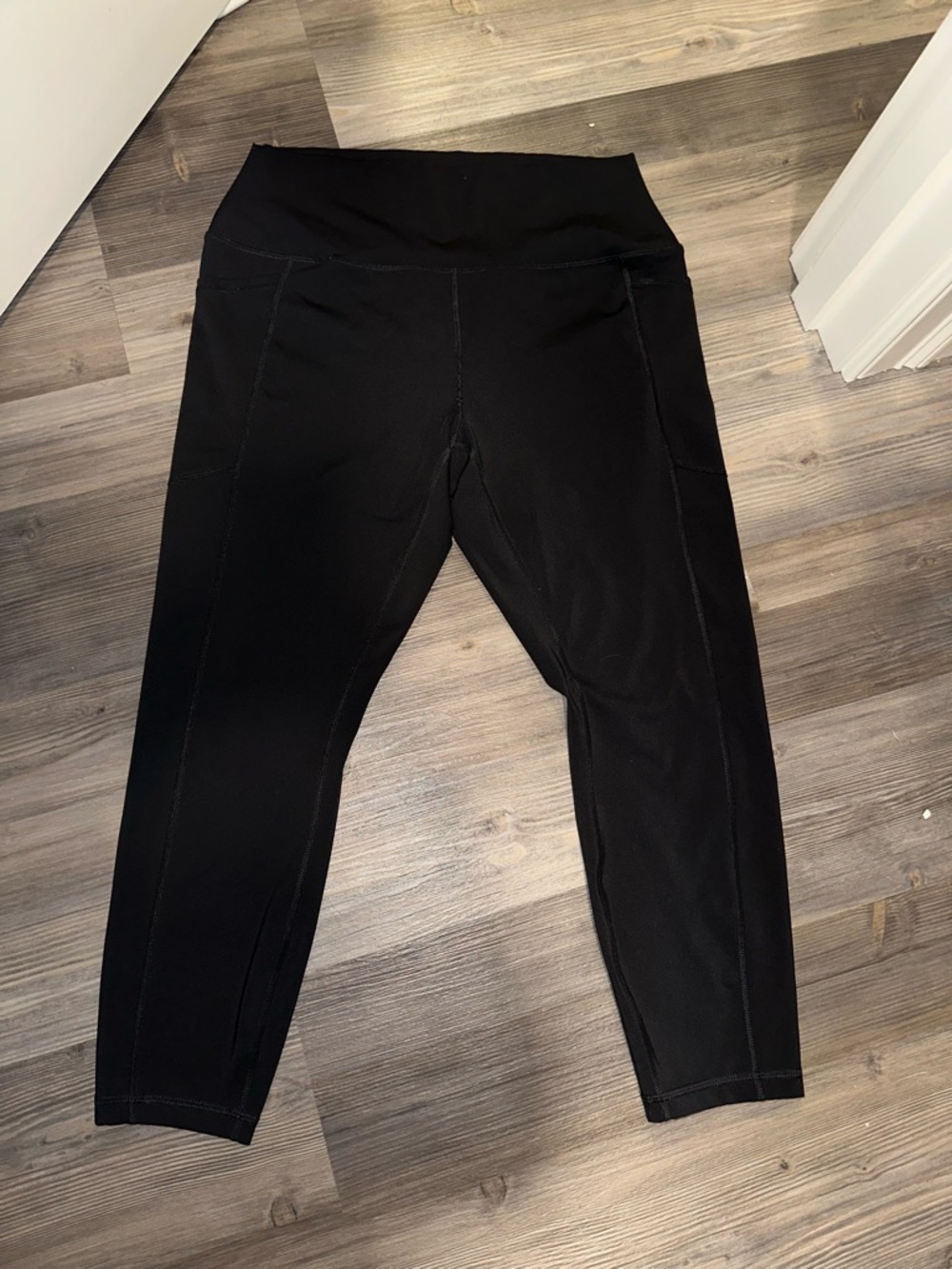 RBX Black Athletic Leggings with Subtle Logo